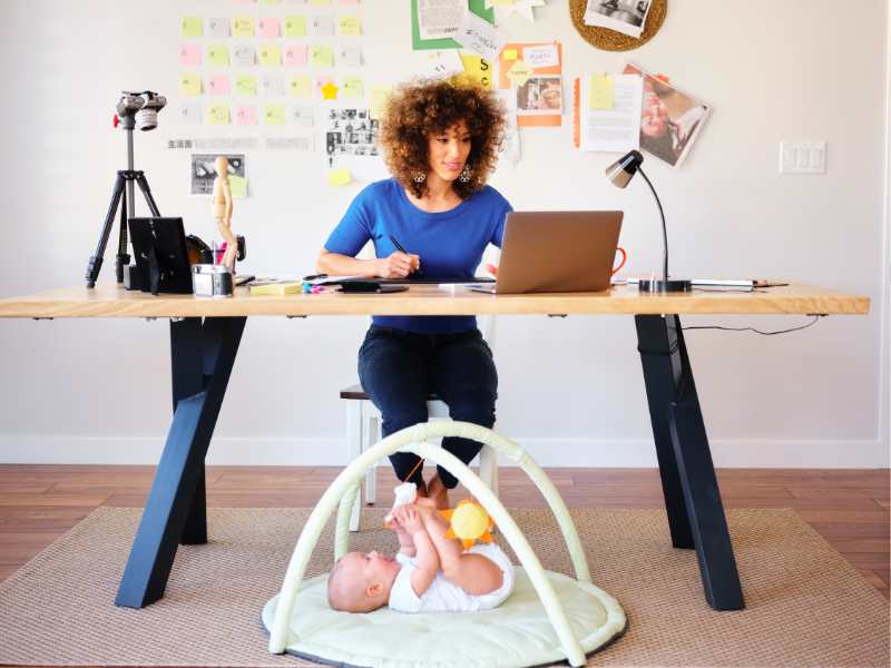 professional-woman-balancing-freelance-work-with-family-care-a-common-challenge-with-new-moms