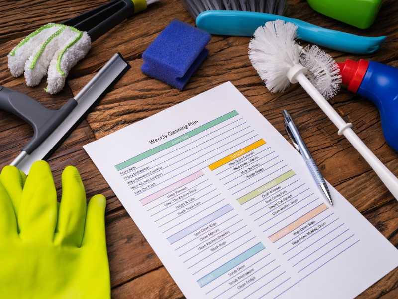 a-paper-cleaning-gloves-on-a-brown-wooden-table-for-effective-cleaning-routines