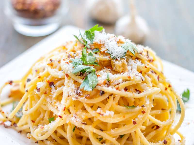 Agilo-e-Olio-pasta-close-up