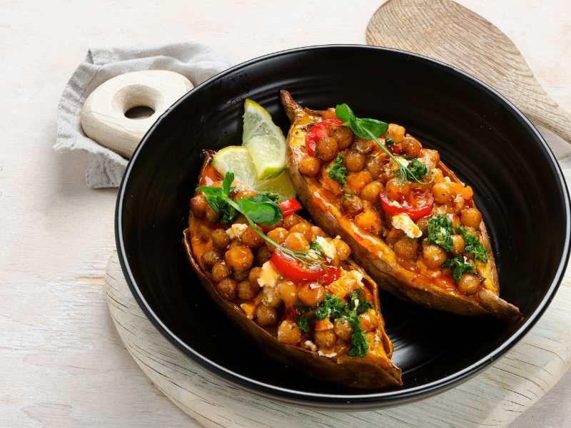 stuffed-sweet-potatoes-with-spiced-chickpea-dressing-and-herb