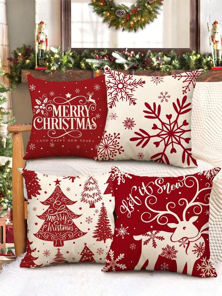 red-and-white-Christmas-customized-pillows