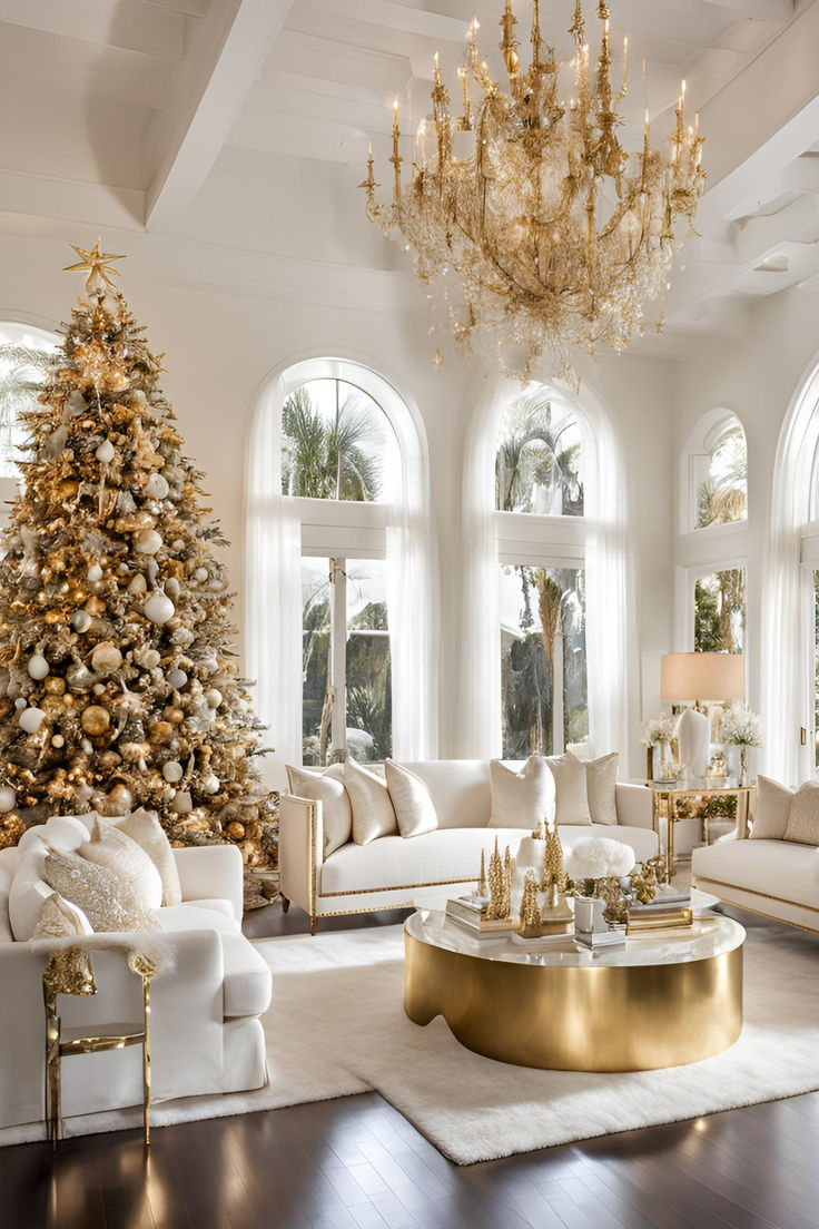 gold-and-white-Christmas-decor