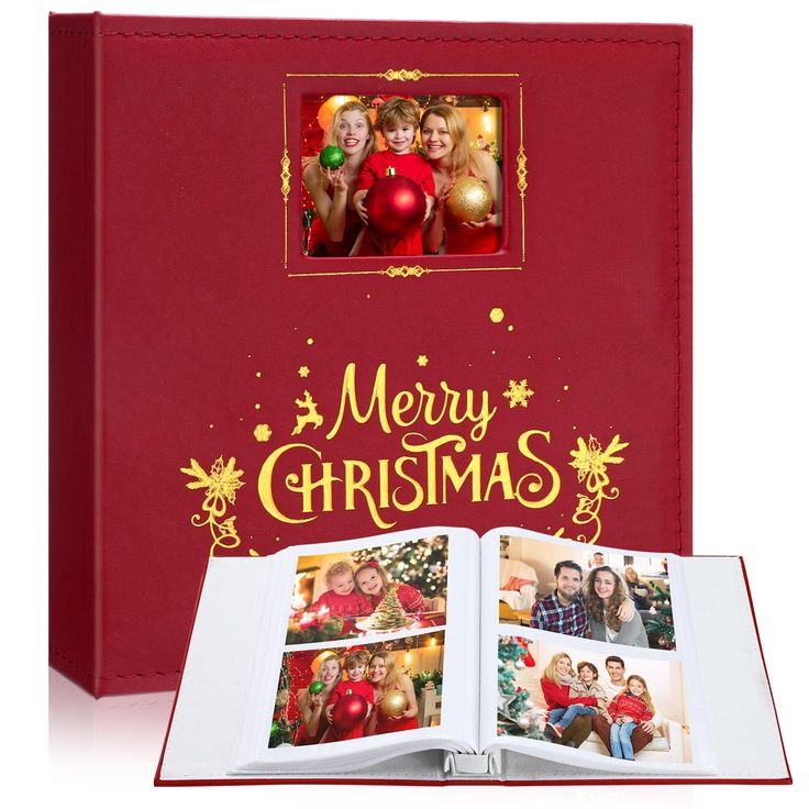 a-red-Christmas-customized-photo-album