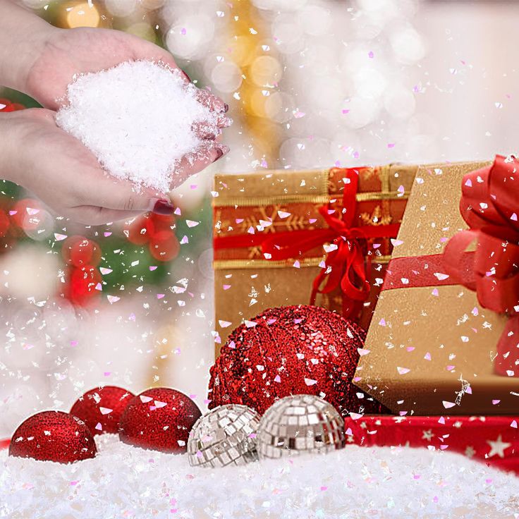 faux-snow-flakes-with-red-wrapped-box-box