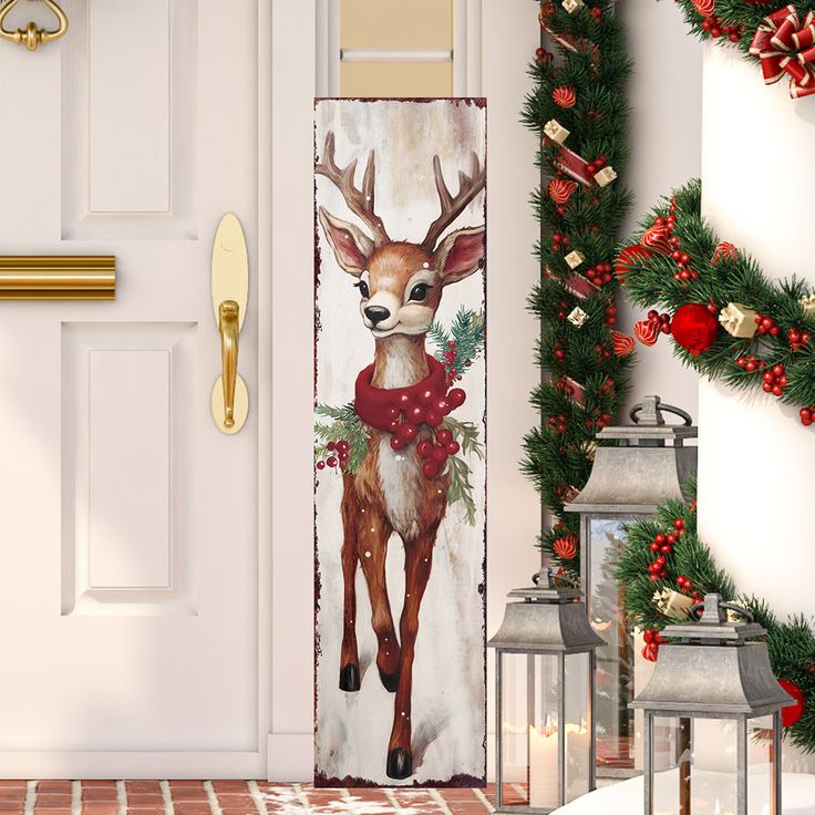 a-reindeer-by-the-white-door-for-outdoor-spaces