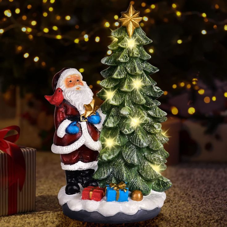 a-sculptured-Christmas-tree-with-Santa