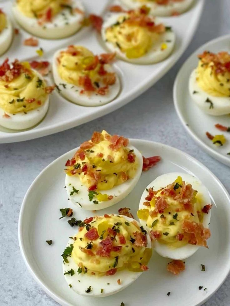 deviled-eggs-brunch-menu-on-a-white-plate