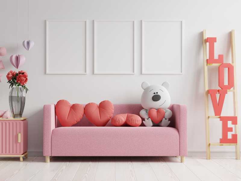 pink-couch-with-love-symbols-for-a-valentine's-day-home-decor-inspiration