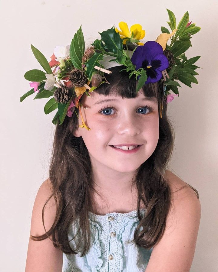 little-girl-wearing-a-flower-crown-spring-crafts-for-kids