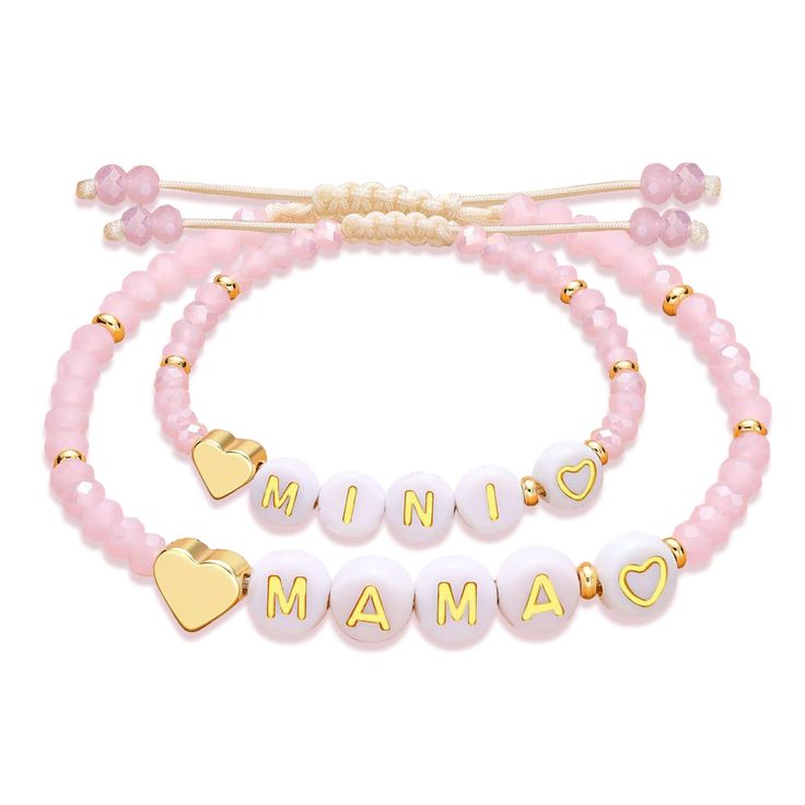 pink-bracelet-for-mom-and-child