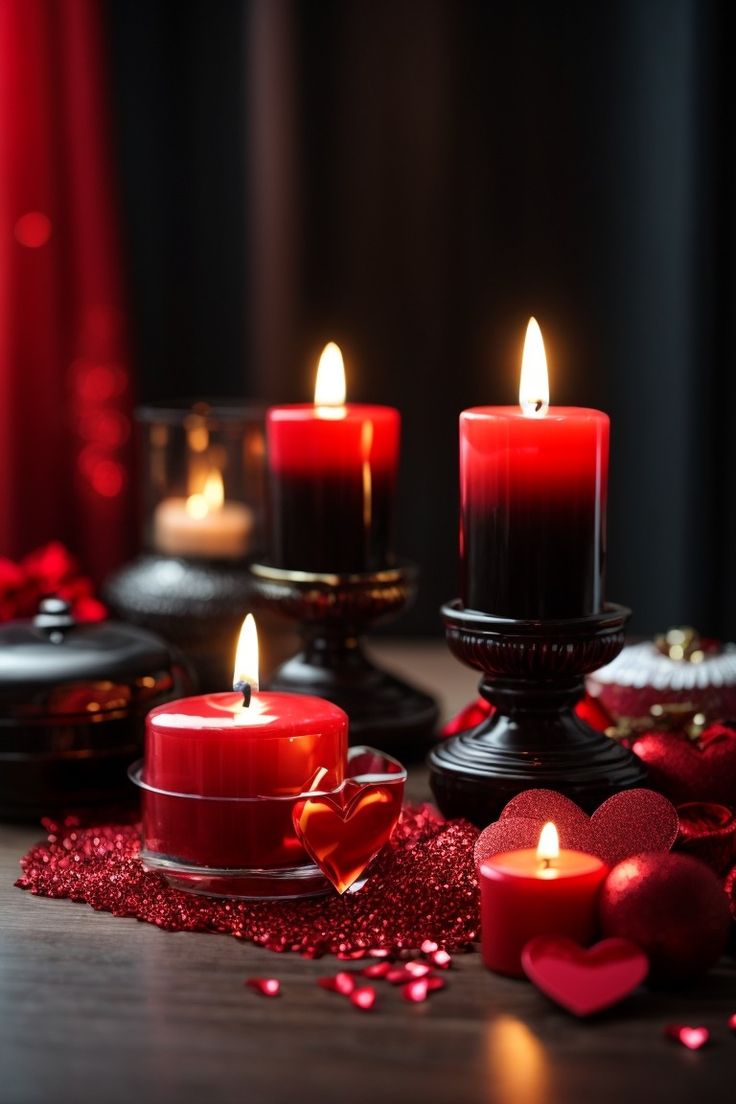 red-candles-on-a-dark-background