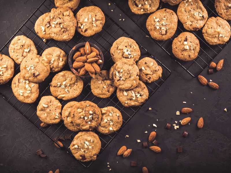 chocolate-chips-with-almond-butter-on-the-baking-rack