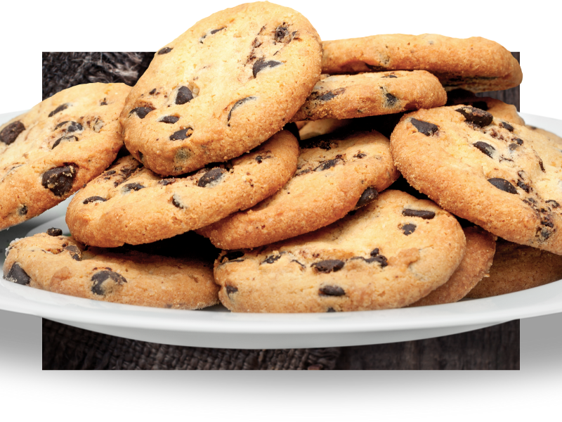 chocolate-chips-cookies-in-a-white-seaving-plate-for-mothers-day-recipes