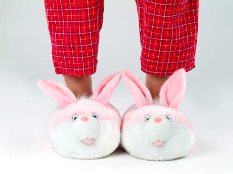 leg-wearing-pink-slippers-in-bunny-design