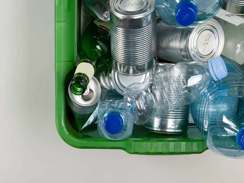 scrap-bottles-in-a-green-bucket