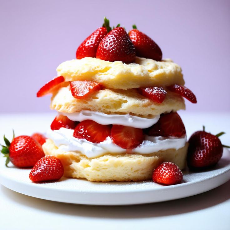 strawberry-shortcake-on-a-white-pan