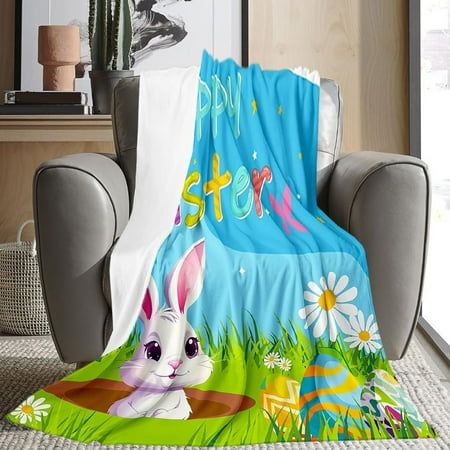 blue-themed-blacket-with-bunny-on-it