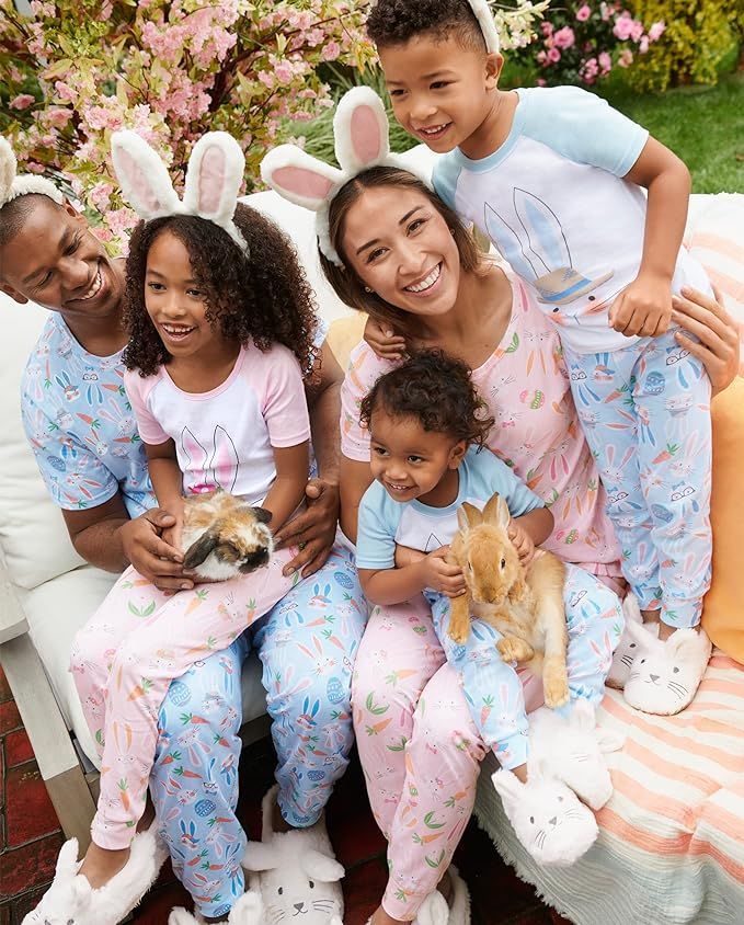 non-candy-family-pajamas-with-bunny