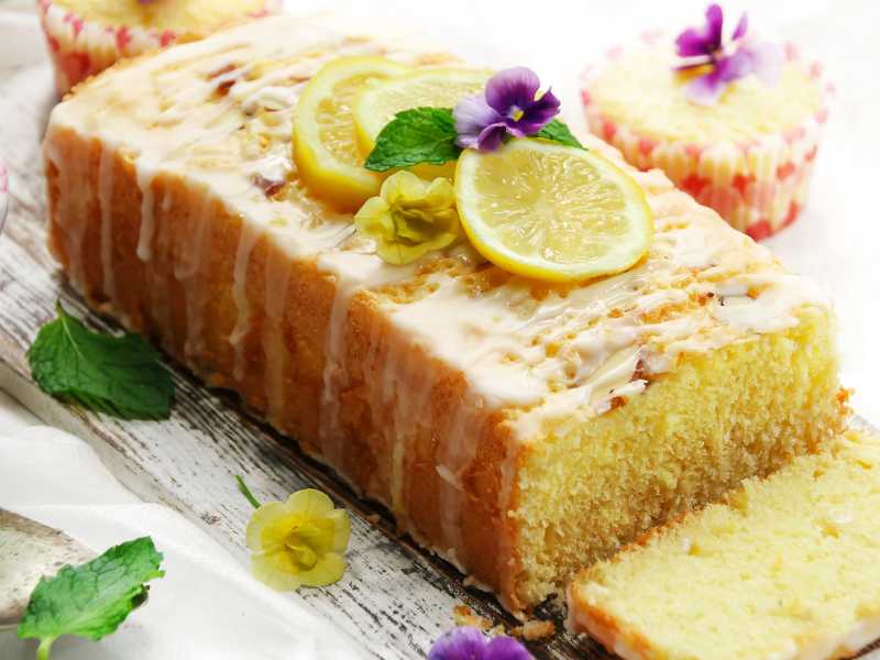 lentil-loaf-with-glaze-and-lemon-slice-on-a-board