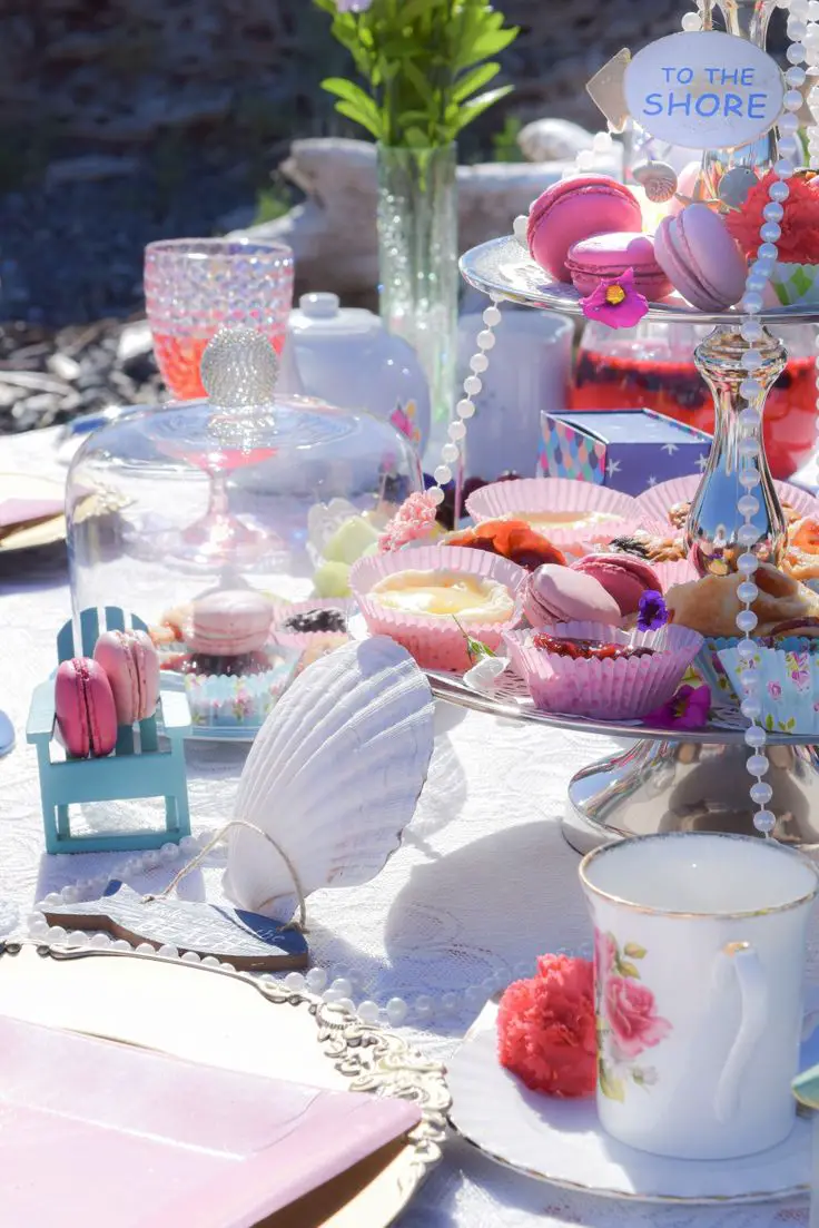 table-set-with-sea-shell-tea-cups-for-tea-party