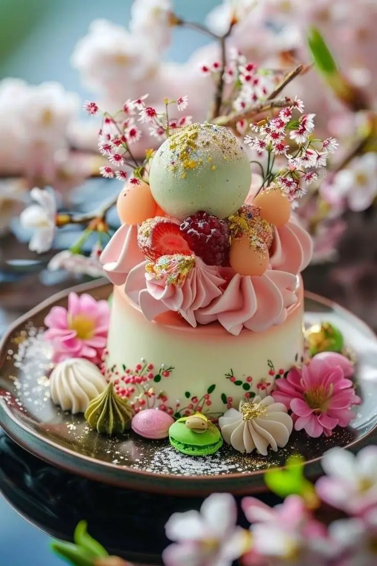 floral-inspired-dessert-in-a-serving-plate