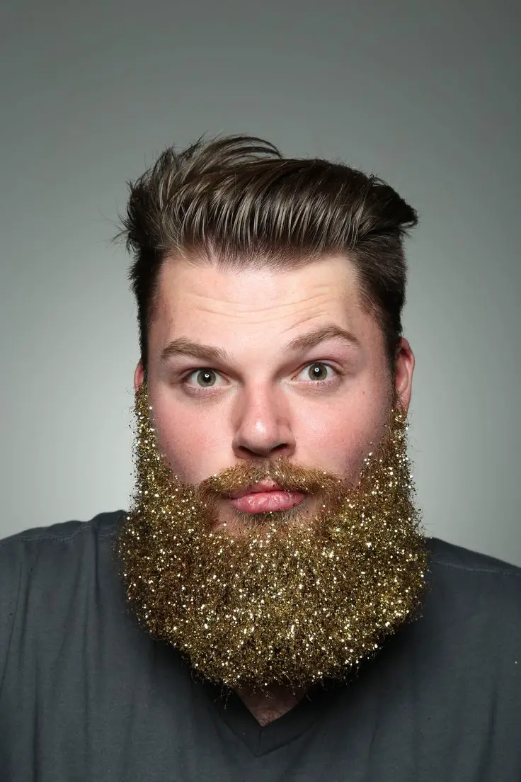 gold-glitter-beard-on-a-man-face-4th-of-july-face-painting-ideas