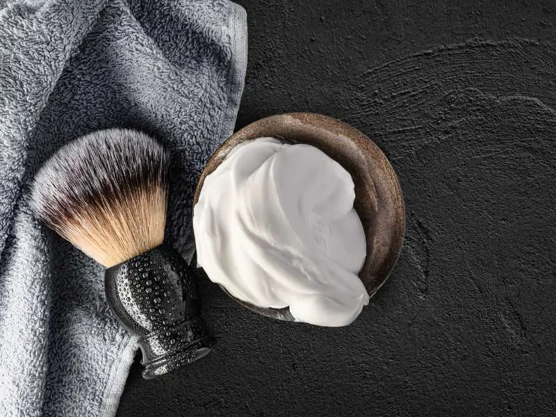homemade-shaving-cream-in-a-black-background