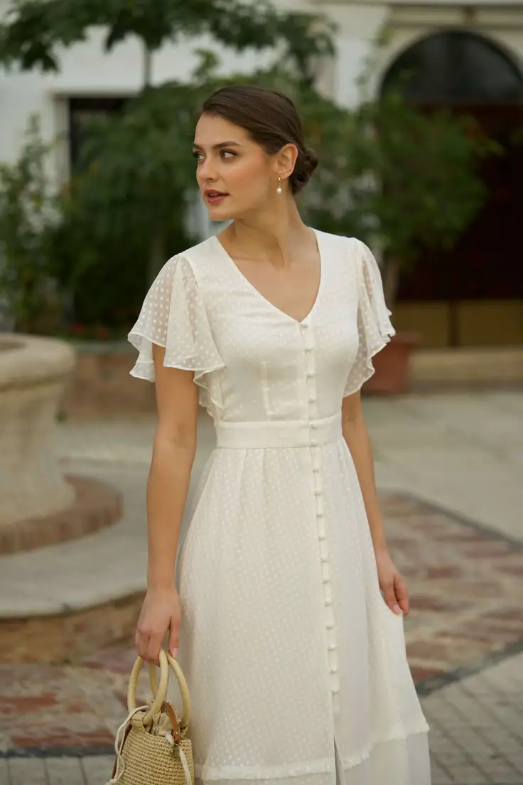 a-lady-on-white-gown-perfect-easter-outfit-
