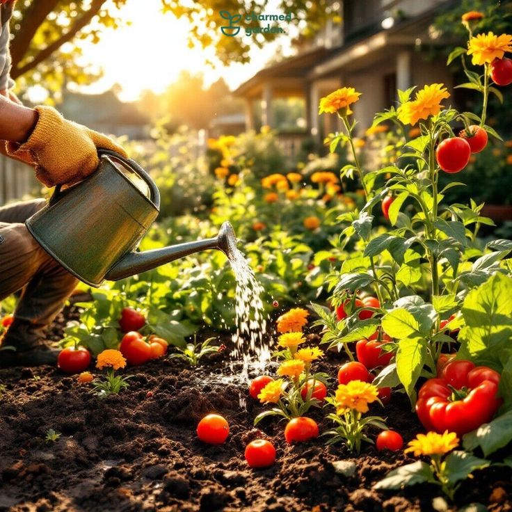 wetting-the-vegetable-farm