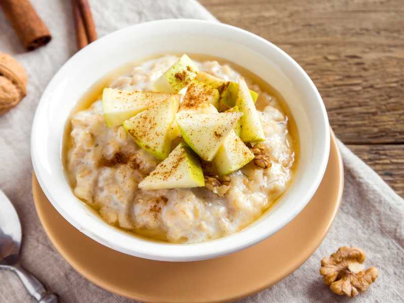 a-bowl-of-oatmeal-garnish-with-apple