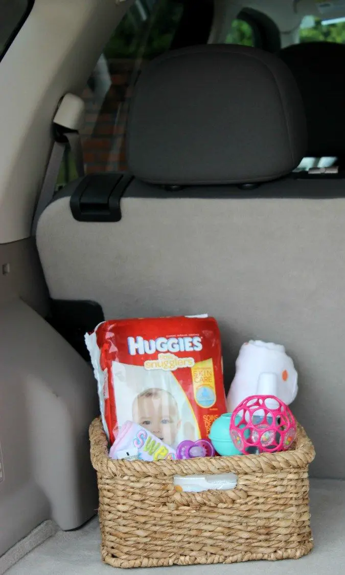 baby-essentials in the car
