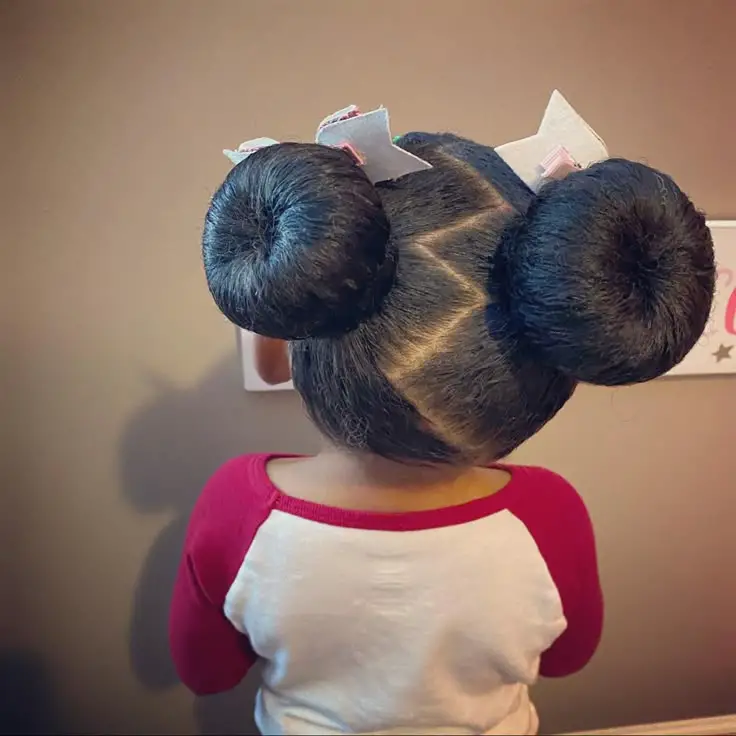 top-buns-with-bow-achieve-adorable-baby-hairstyle-with-bows