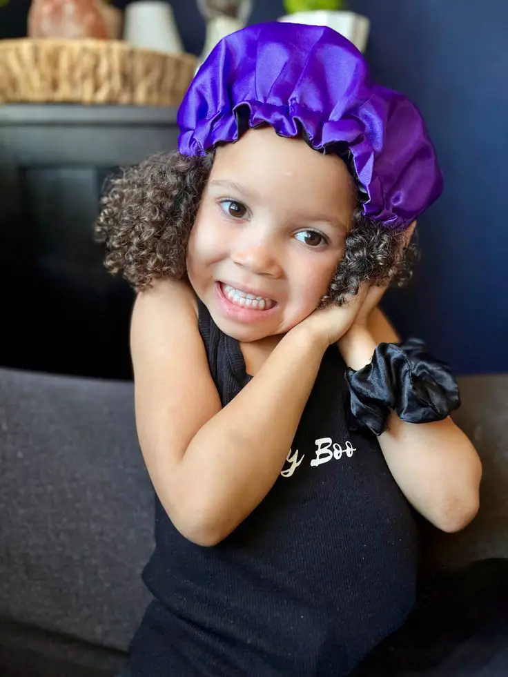 protective-cap-how-to-style-no-heat-curls-for-little-girl