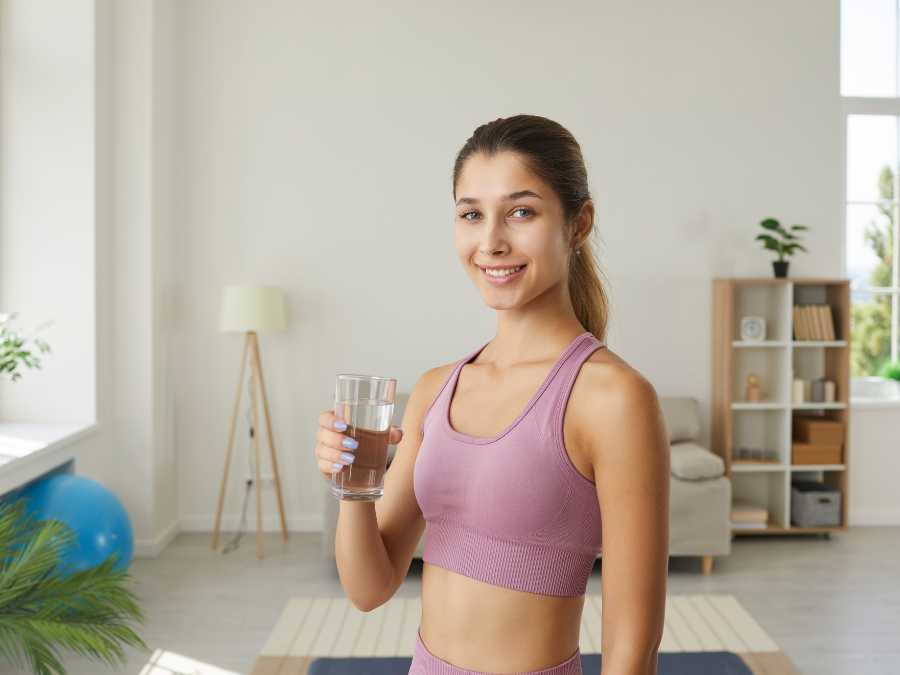 lady-drinking-water-to-stay-hydrated-ways-on-how-to-make-your-bedroom-cooler
