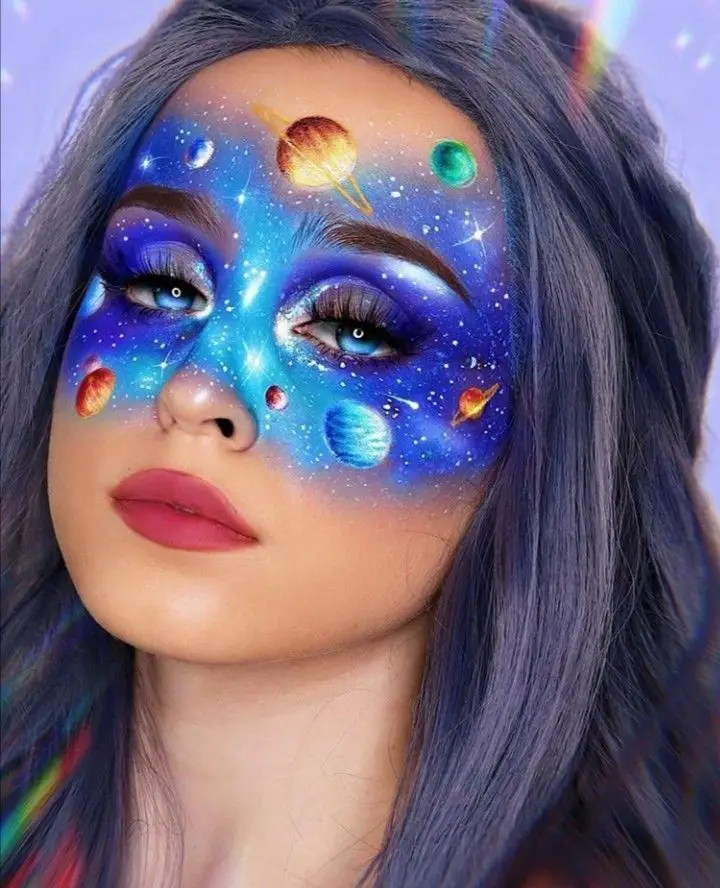 galaxy-halloween-makeup-ideas