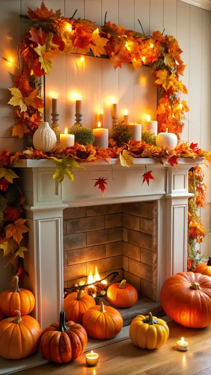 mantel-display-pumpkin