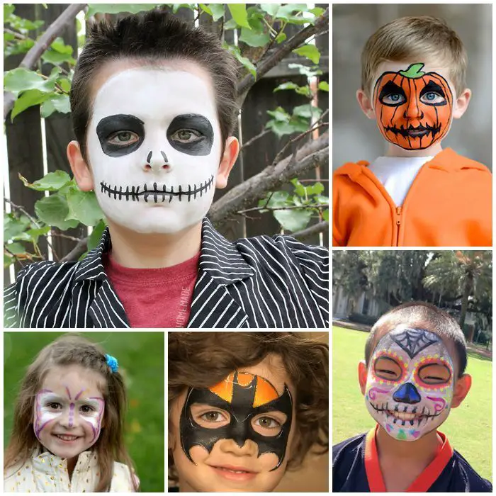 halloween-face-collage