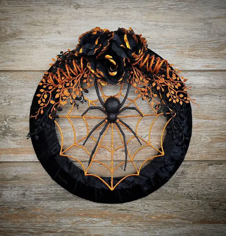 spider-web-creative-halloween-wreath-ideas