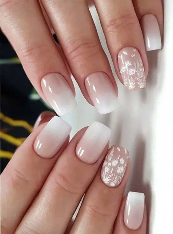 baby-boomer-ombre-wedding-nails-ideas