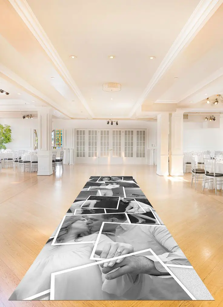 d-photo-along-wedding-aisle-decor-ideas