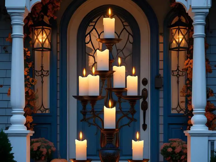 gothic-candle-cluster-halloween-front-porch-decor-ideas