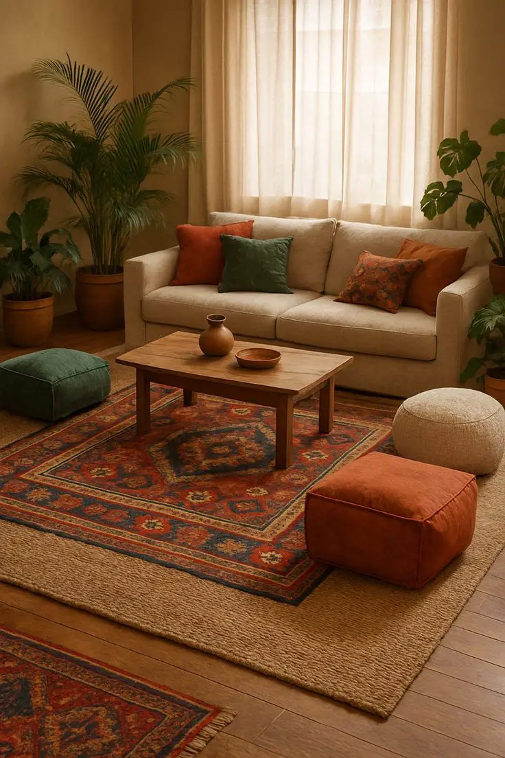 layer-rugs-for-added-warmth-way-on-how-to-switch-home-decorfrom-summer