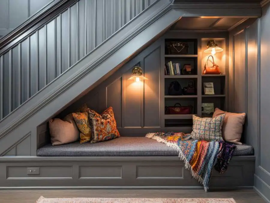 layer with flannel cushion-inviting-ways-to-creat-a-cozy-reading-nook