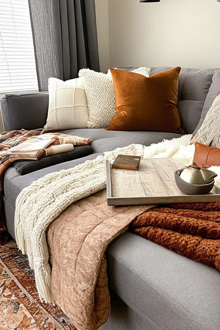 layered-texture-stylish-fall-decor ideas