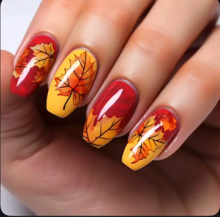 maple-leaf-thanksgiving-nail-arts-designs