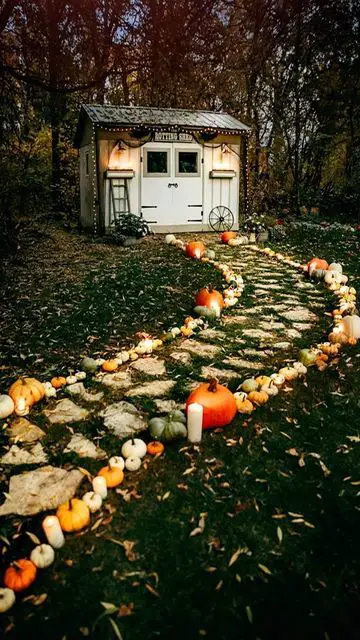 mini-pumpkin-pathway-fall-porch-decor-ideas