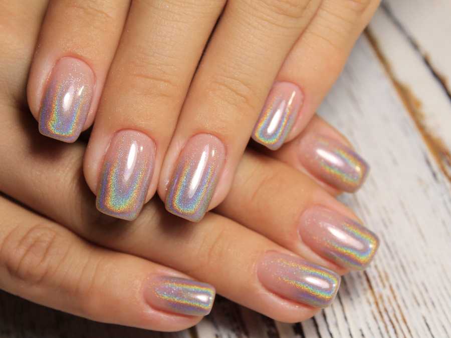 shimmery-champagne-nails
