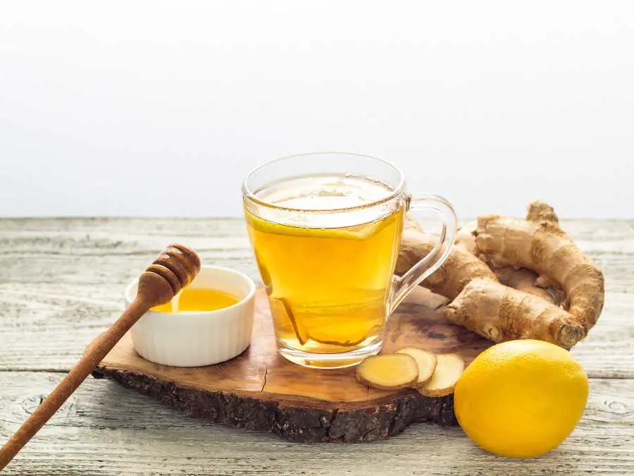 spiced hot lemon ginger drink