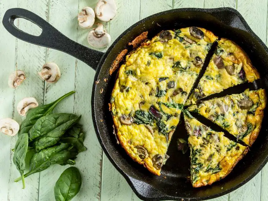 mushroom-and-spinach-strata
