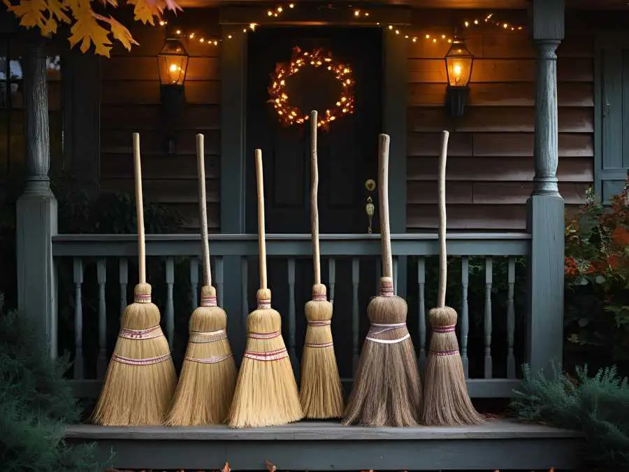 witch-broom-parking-halloween-front-porch-decor-ideas
